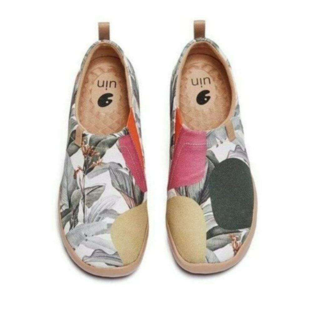 NWT UIN Slip On Shoes Canvas Comfortable Loafers Jungle - Picture 1 of 12